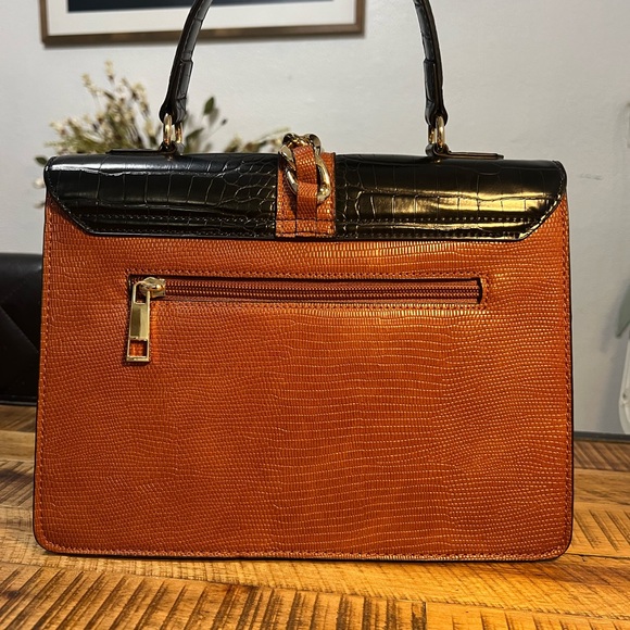 Aldo Tricolor Croc-Embossed Satchel with Gold Accent - Picture 4 of 10